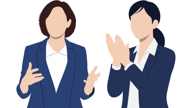 登壇する人物のイメージ