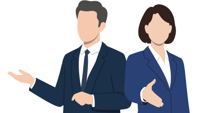 登壇する人物のイメージ